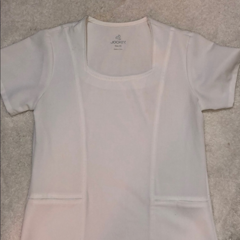 Jockey Brand White Scrub Top